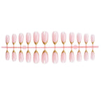 Artificial Nail Set Non-Toxic Pink Gold Accents