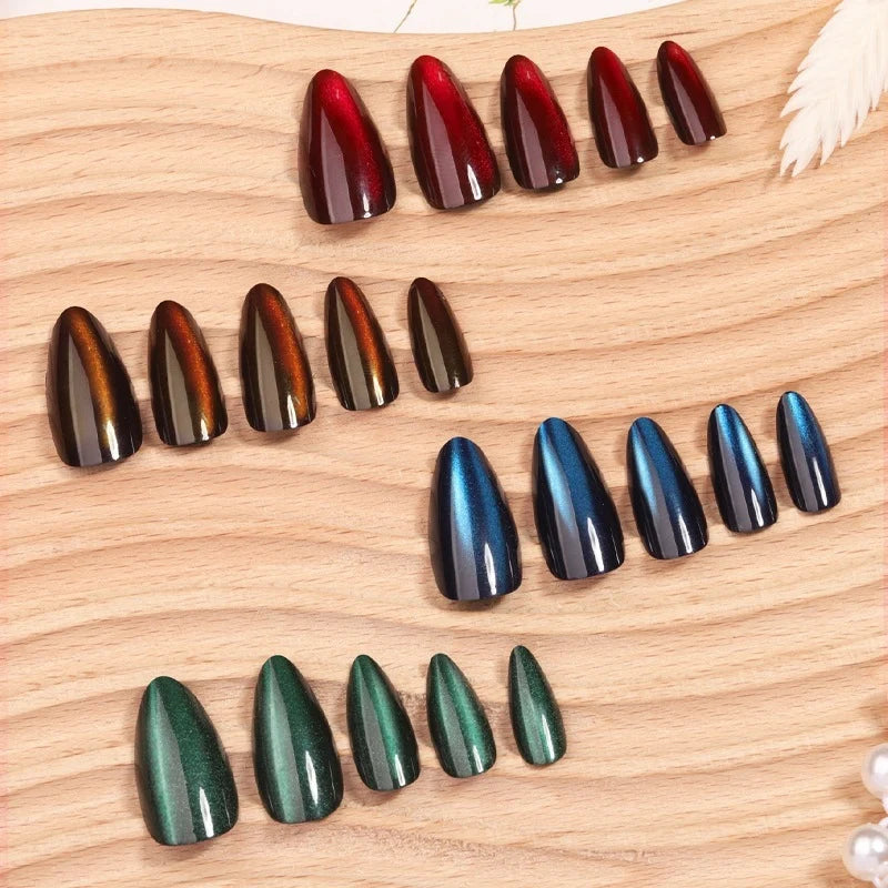 Artificial Nail Set Pointed Stiletto High-Gloss