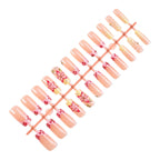 Artificial Nail Set Self-Adhesive 3D Floral & Glitter