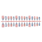 Artificial Nail Set Self-Adhesive Floral & Glitter 24 Piece