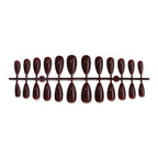 Artificial Nail Set Stiletto Deep Red 24 Piece