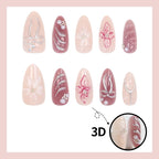 Artificial Nails Set Adhesive Strips Multiple Designs