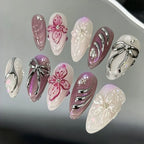 Artificial Nails Set Adhesive Strips Multiple Designs