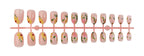 Artificial Nails Set Floral Press-On Easy Application