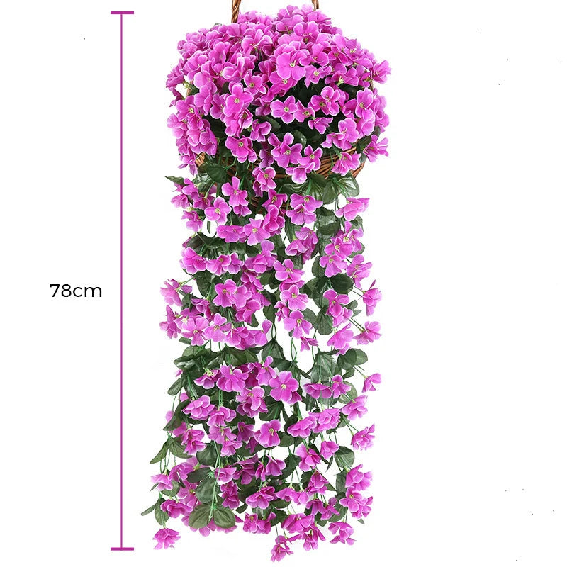 Artificial Orchid Bouquet Hanging Lifelike & Maintenance-Free