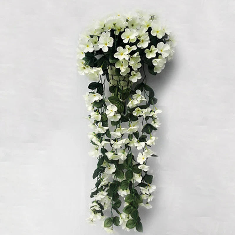 Artificial Orchid Bouquet Hanging Lifelike & Maintenance-Free