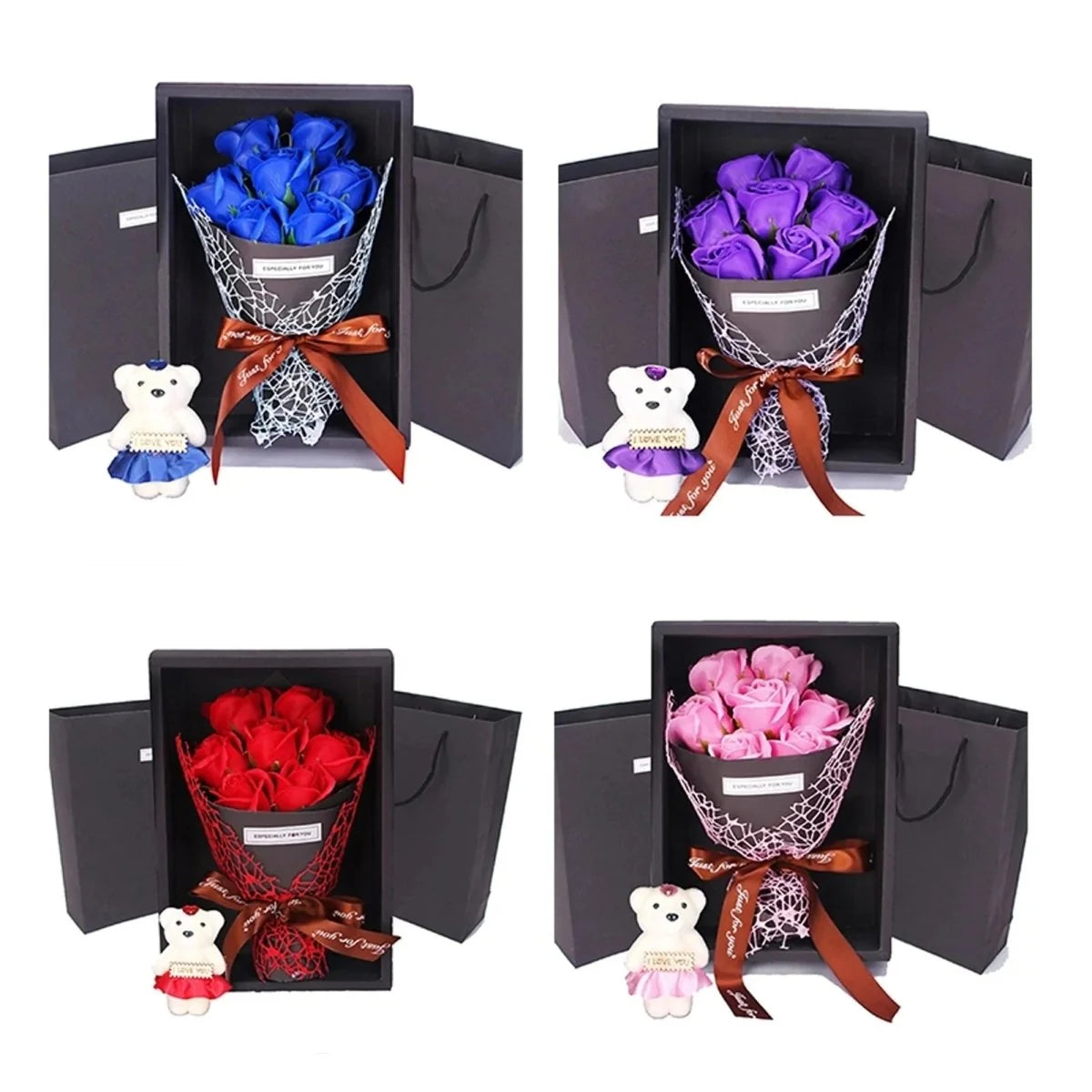 Artificial Rose Bouquet 7 Heads No Maintenance