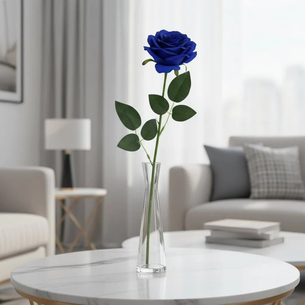 Artificial Rose Long Stem Lifelike Matte Petals