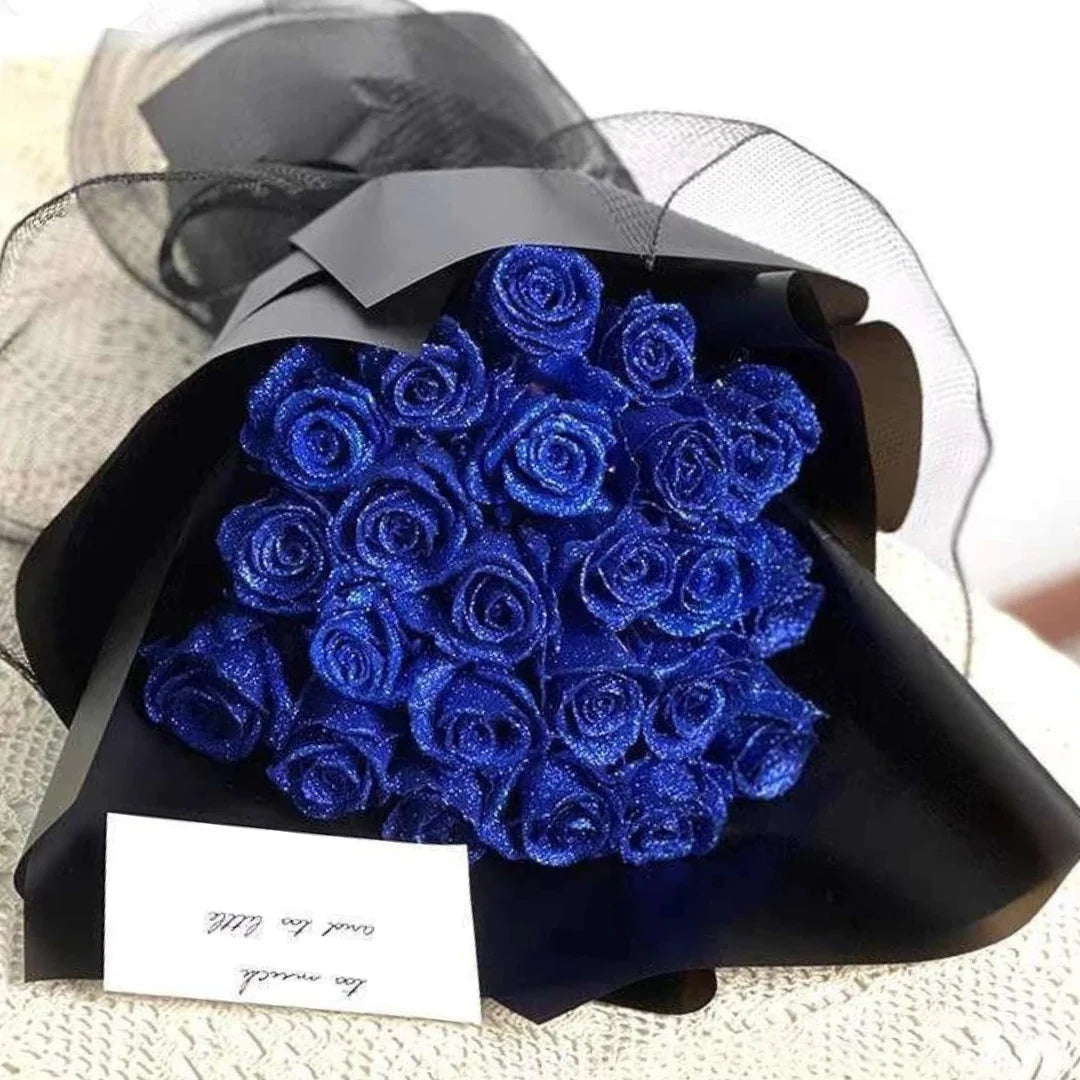 Artificial Rose Set Glitter Finish 30 Or 50 Pieces