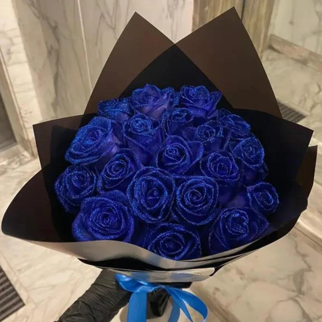 Artificial Rose Set Glitter Finish 30 Or 50 Pieces