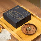 Ash-Collecting Polished Copper & Wood Incense Holder Dish