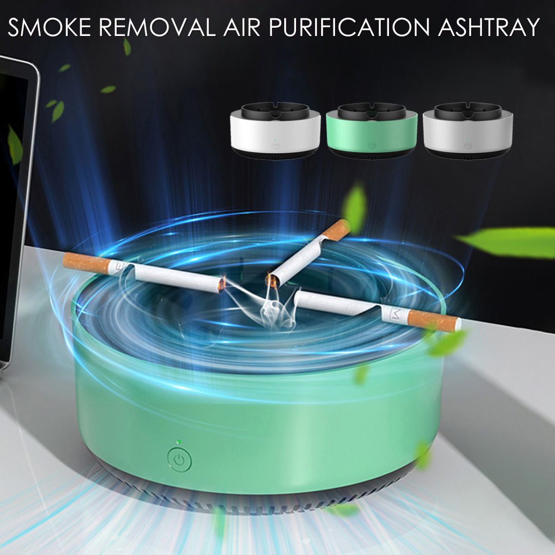 Ashtray Air Purifier Multi-Layer Filtration USB Rechargeable & Quiet