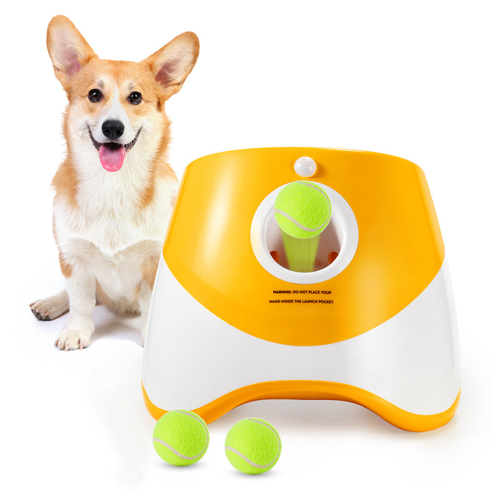 Automatic Ball Launcher Adjustable Distance Battery-Operated