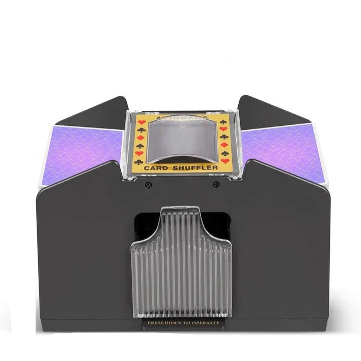 Automatic Card Shuffler Battery-Powered Handles Up To Two Decks