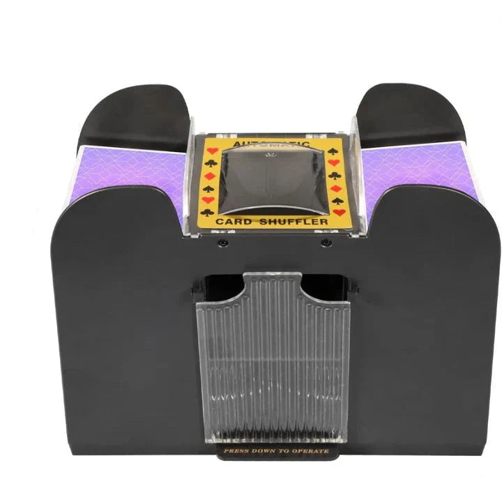 Automatic Card Shuffler Battery-Powered Handles Up To Two Decks
