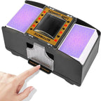 Automatic Card Shuffler Battery-Powered Handles Up To Two Decks