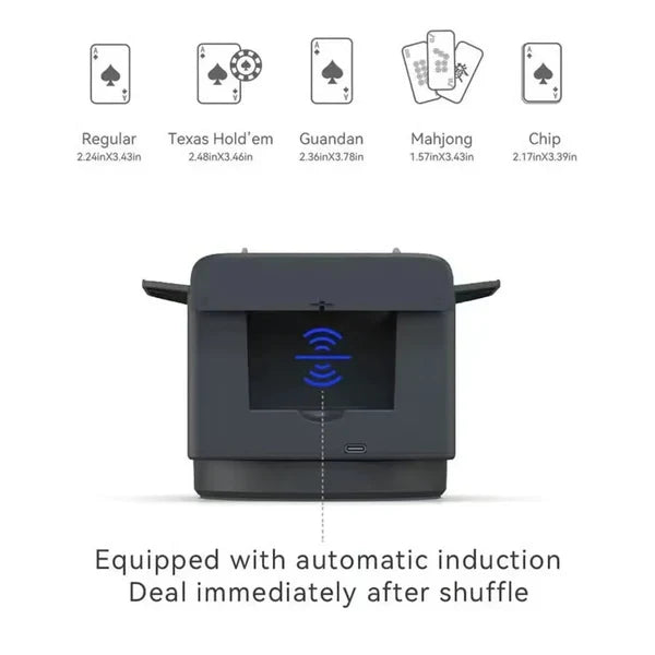 Automatic Card Shuffler & Dealer 360° Rotation One-Touch