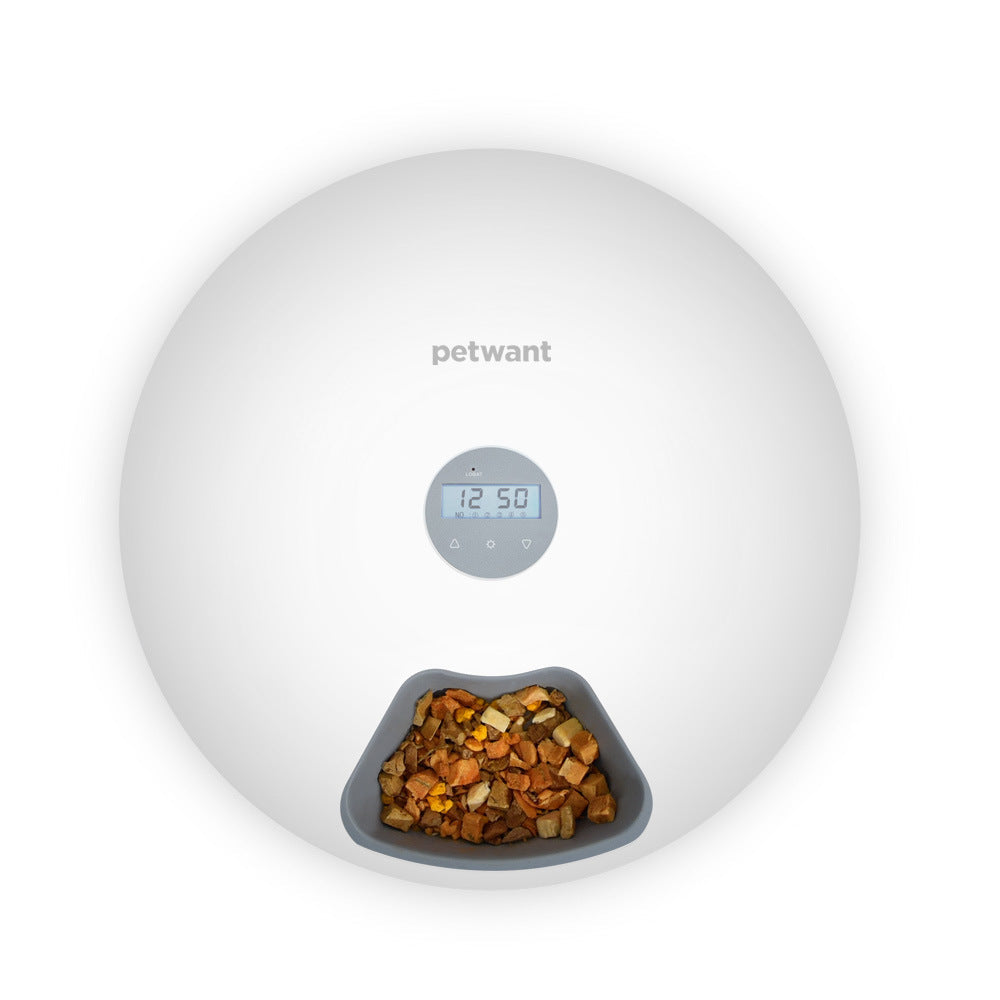 Automatic Pet Feeder 6-Meal Programmable USB & Battery