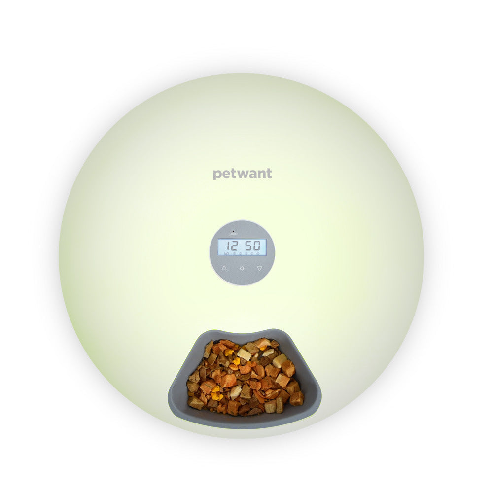 Automatic Pet Feeder 6-Meal Programmable USB & Battery