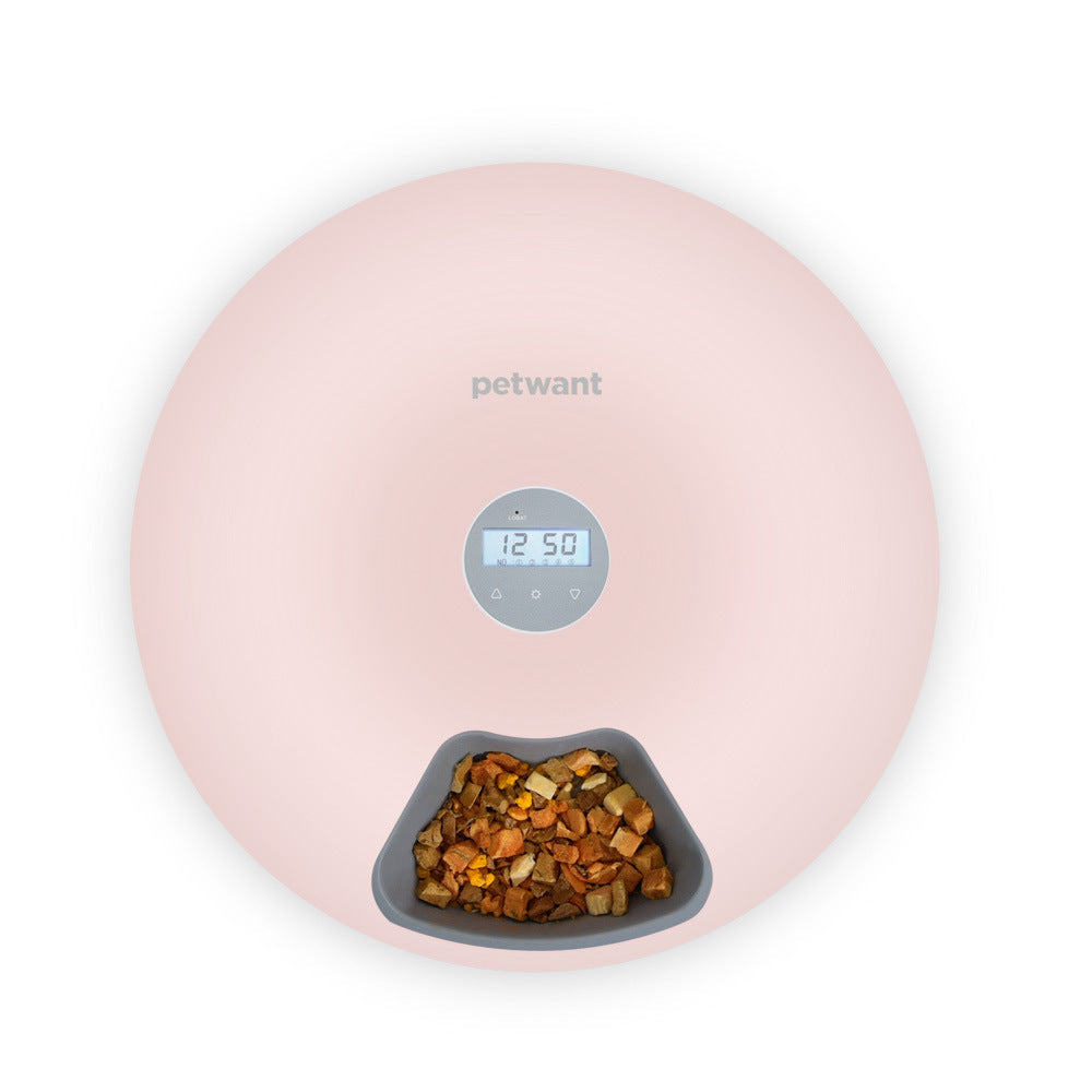 Automatic Pet Feeder 6-Meal Programmable USB & Battery