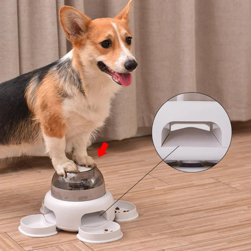 Automatic Pet Feeder Adjustable Portions Removable Leak-Proof Tray