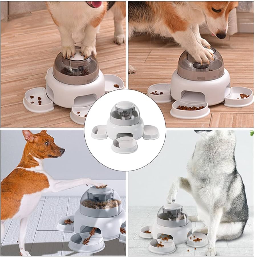 Automatic Pet Feeder Adjustable Portions Removable Leak-Proof Tray