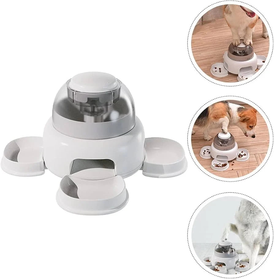 Automatic Pet Feeder Adjustable Portions Removable Leak-Proof Tray