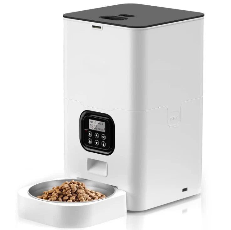 Automatic Pet Feeder Double-Meal Stainless Steel Tray
