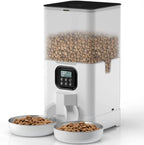 Automatic Pet Feeder Double-Meal Stainless Steel Tray