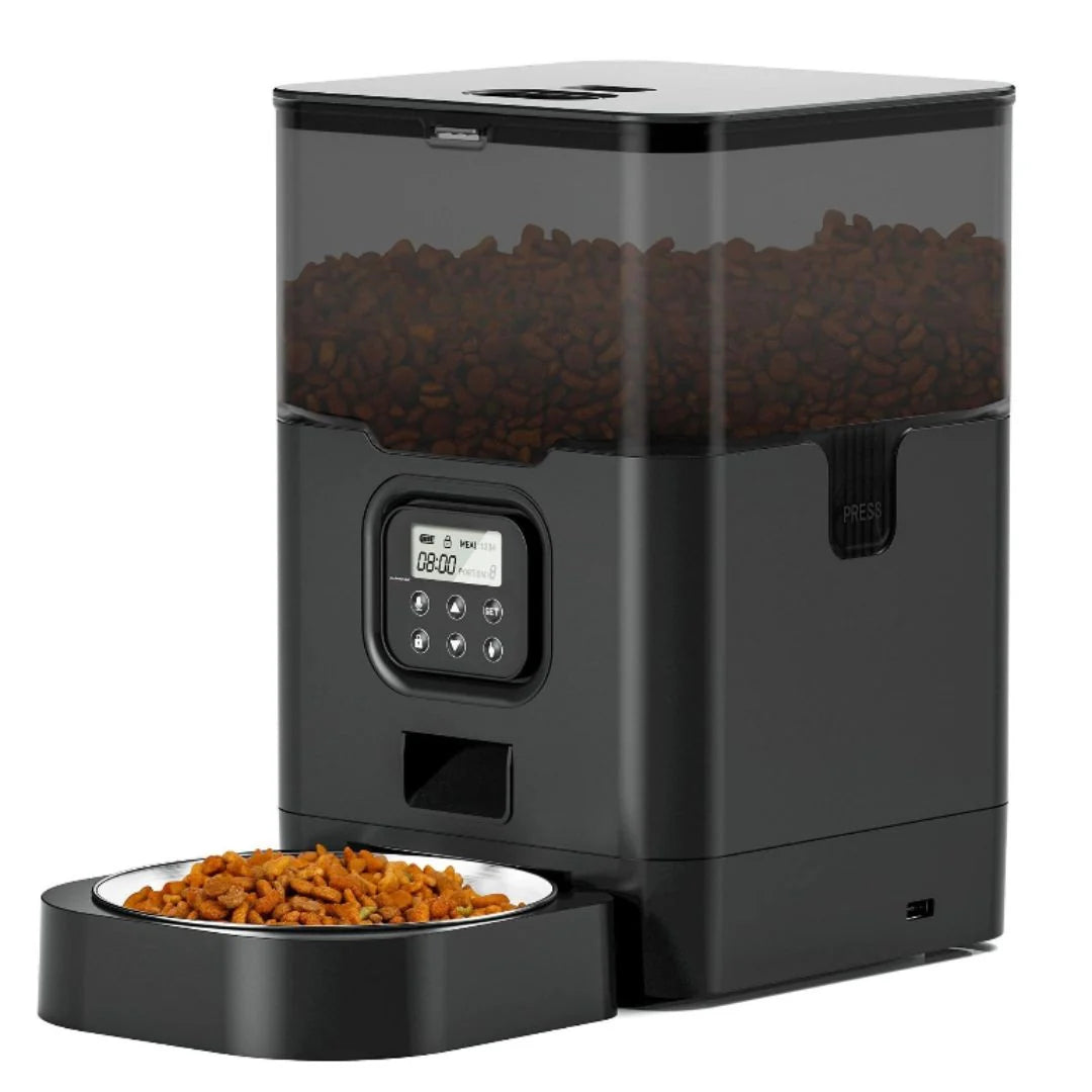 Automatic Pet Feeder Double-Meal Stainless Steel Tray