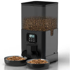 Automatic Pet Feeder Double-Meal Stainless Steel Tray