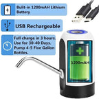 Automatic Water Dispenser Bottle-Mounted One-Touch USB Rechargeable