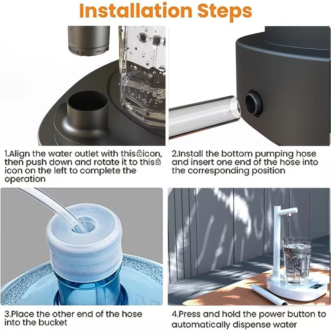 Automatic Water Dispenser Hands-Free Rechargeable 8 Adjustable Levels