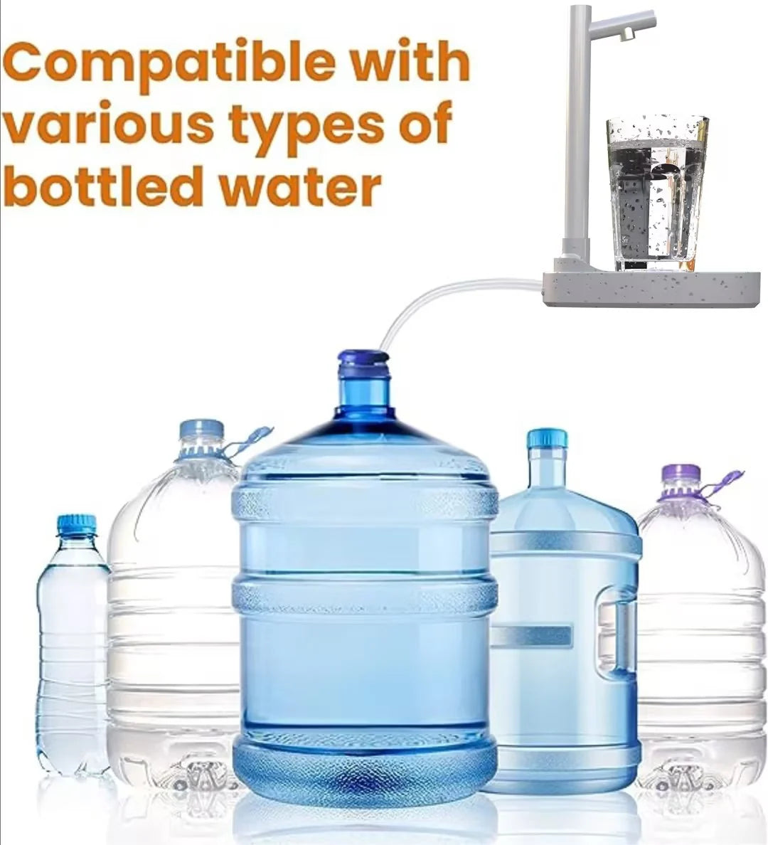 Automatic Water Dispenser Hands-Free Rechargeable 8 Adjustable Levels