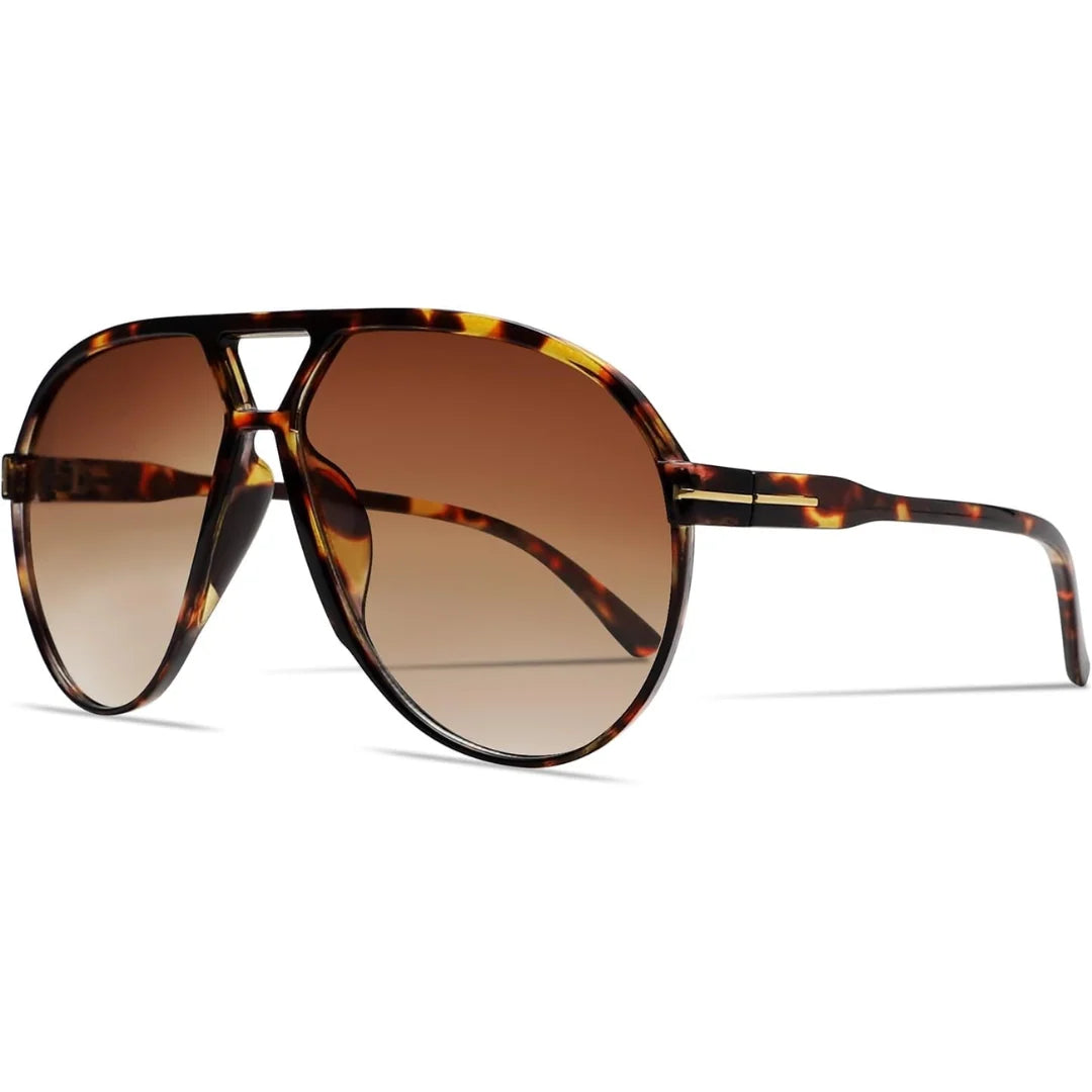 Aviator Sunglasses Oversized Square Lenses UV400 Lightweight