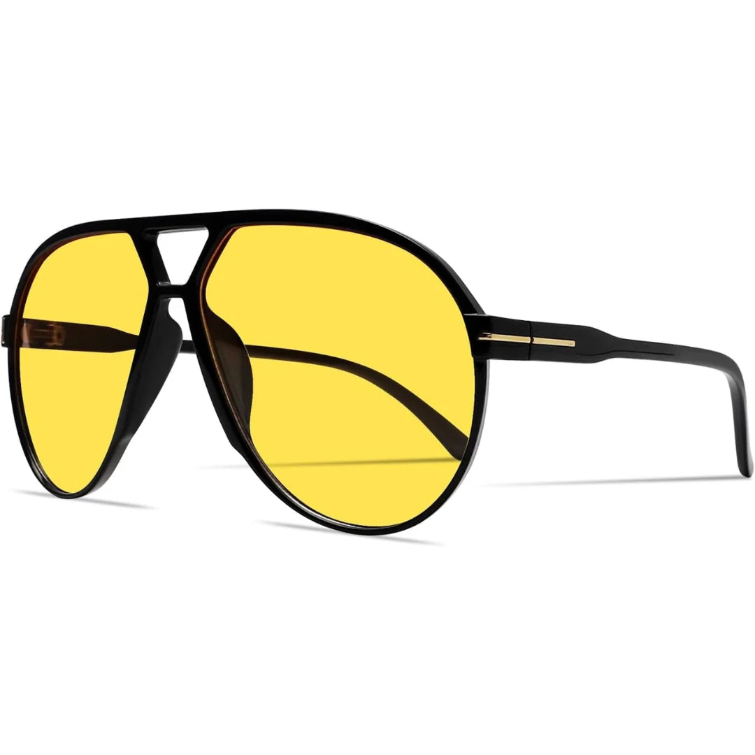 Aviator Sunglasses Oversized Square Lenses UV400 Lightweight