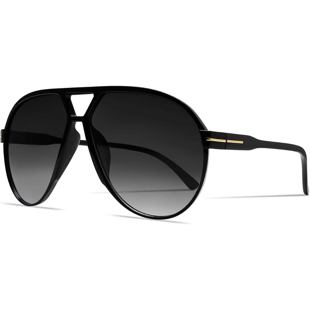 Aviator Sunglasses Oversized Square Lenses UV400 Lightweight
