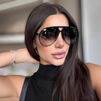 Aviator Sunglasses Oversized Square Lenses UV400 Lightweight