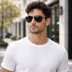 Aviator Sunglasses Polarized UV400 Lightweight Metal Frame