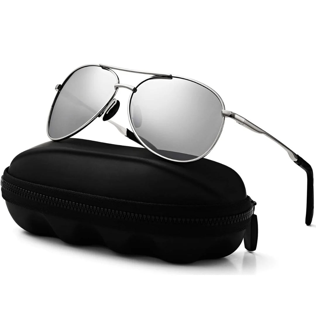 Aviator Sunglasses Polarized UV400 Lightweight Metal Frame