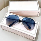 Aviator Sunglasses UV400 Gradient Resin Ultralight Alloy Frame