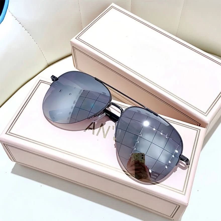 Aviator Sunglasses UV400 Gradient Resin Ultralight Alloy Frame