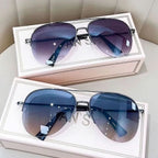 Aviator Sunglasses UV400 Gradient Resin Ultralight Alloy Frame