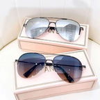 Aviator Sunglasses UV400 Gradient Resin Ultralight Alloy Frame