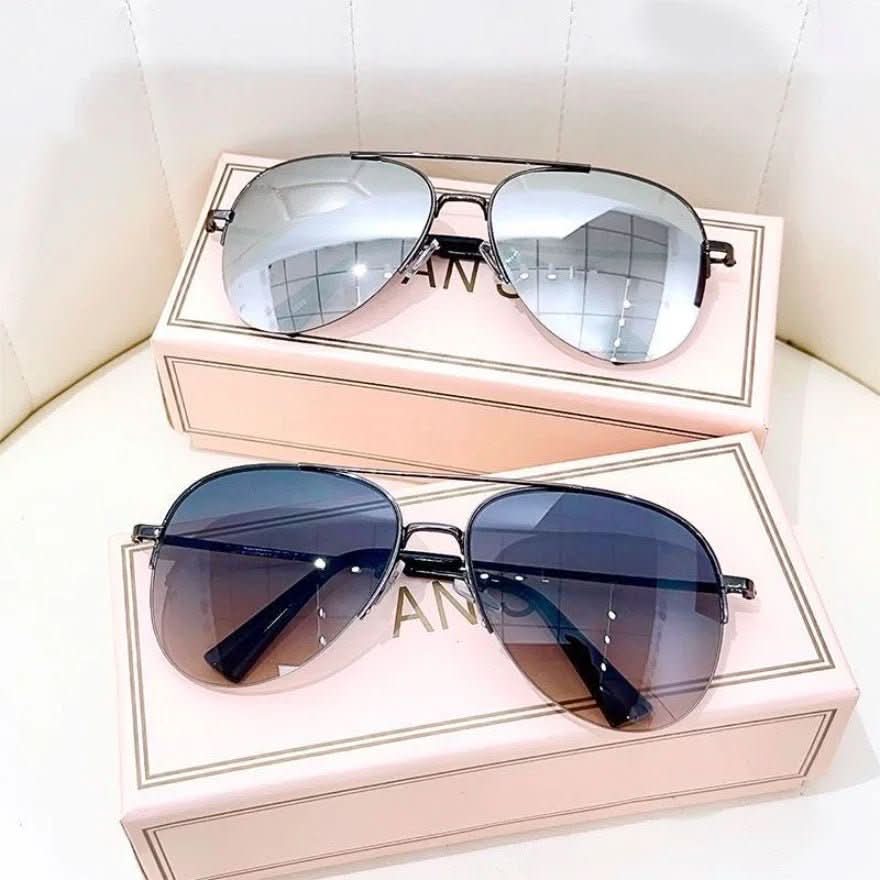 Aviator Sunglasses UV400 Gradient Resin Ultralight Alloy Frame