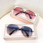 Aviator Sunglasses UV400 Gradient Resin Ultralight Alloy Frame