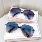 Aviator Sunglasses UV400 Gradient Resin Ultralight Alloy Frame
