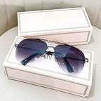 Aviator Sunglasses UV400 Gradient Resin Ultralight Alloy Frame