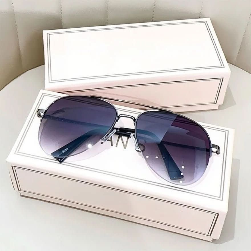 Aviator Sunglasses UV400 Gradient Resin Ultralight Alloy Frame