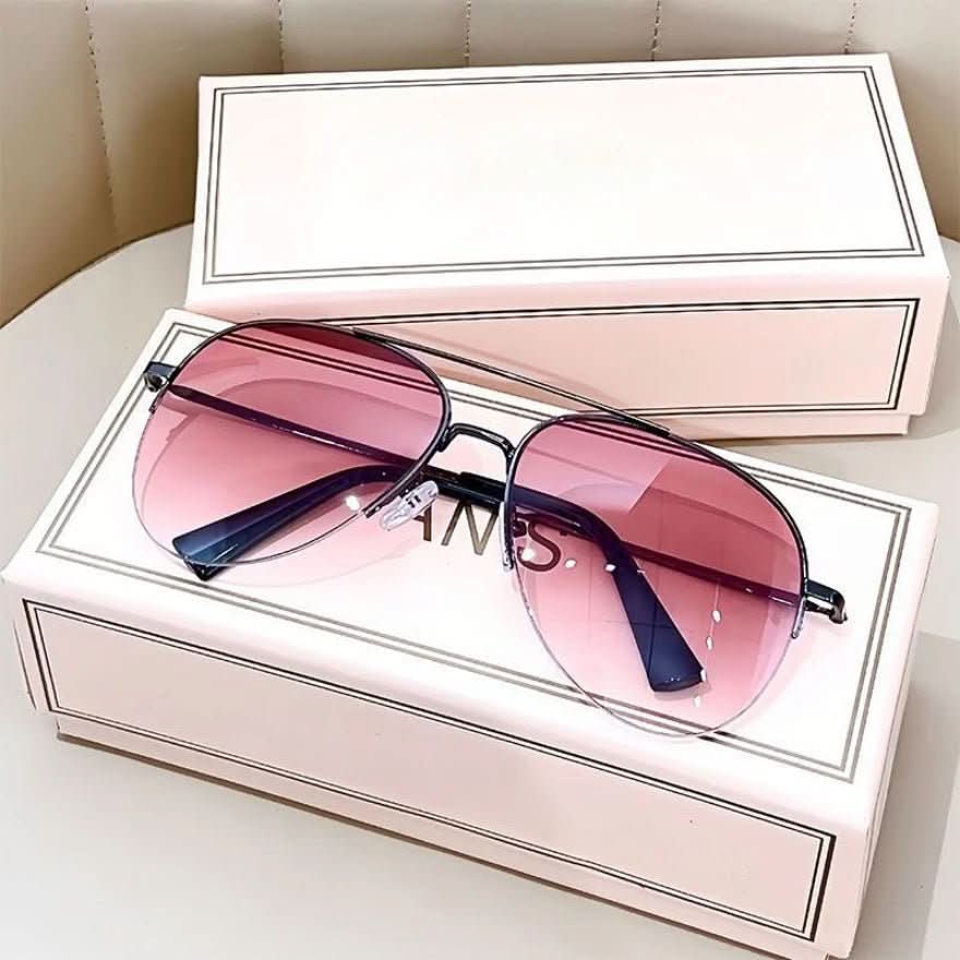 Aviator Sunglasses UV400 Gradient Resin Ultralight Alloy Frame